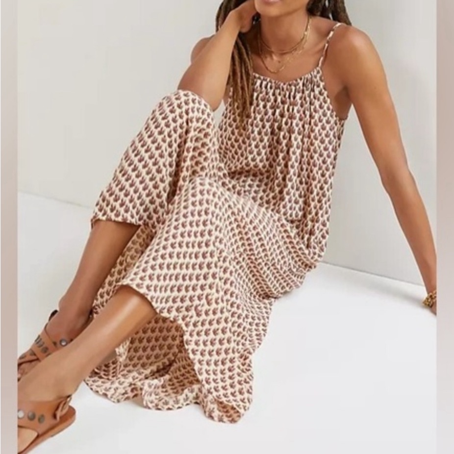 Anthropologie Bishop + Young Timeless Jumpsuit In Batik Print Size S